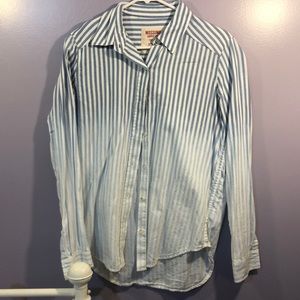 Button down Jean stripped shirt